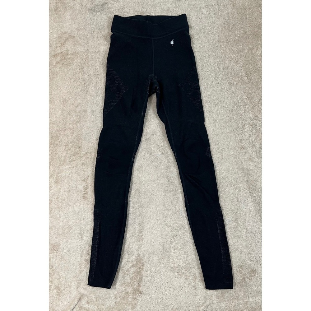 Smartwool Intraknit Leggings Women's Small Black Stretch GOOD